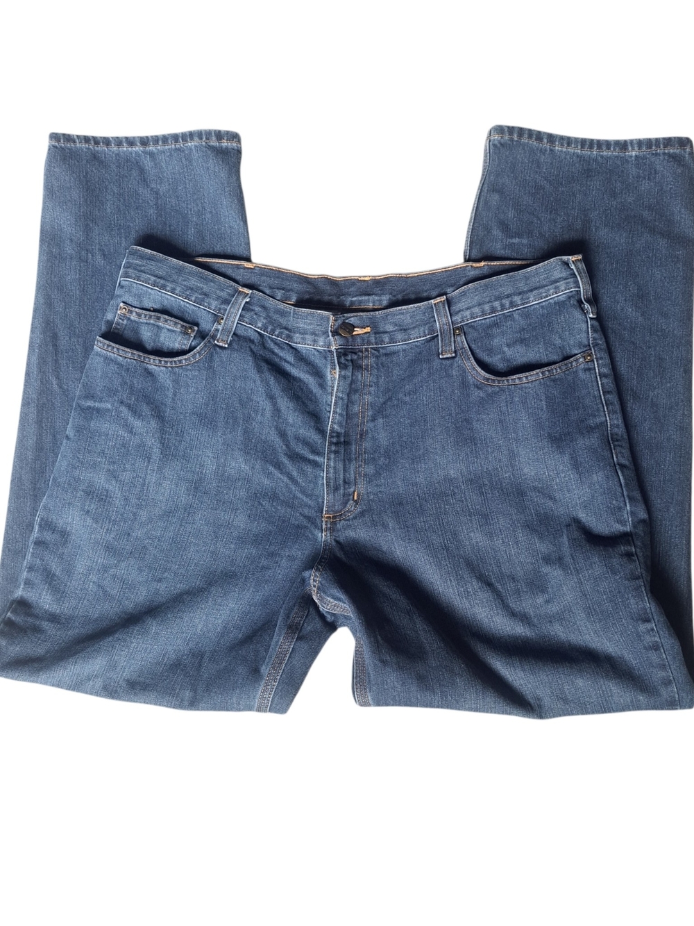 Carhartt Relaxed Fit Jeans Mens 40x30 Blue Denim Straight Leg Work Pants 101483